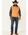 Cinch Men's Gold Sherpa-Lined Corduroy Zip-Front Vest , Brown, hi-res