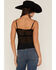 Image #4 - Miss Me Women's Solid Lace Sleeveless Tank Top, Black, hi-res