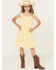 Image #1 - Ash & Violet Girls' Solid Ruffle Sleeve Dress, Yellow, hi-res