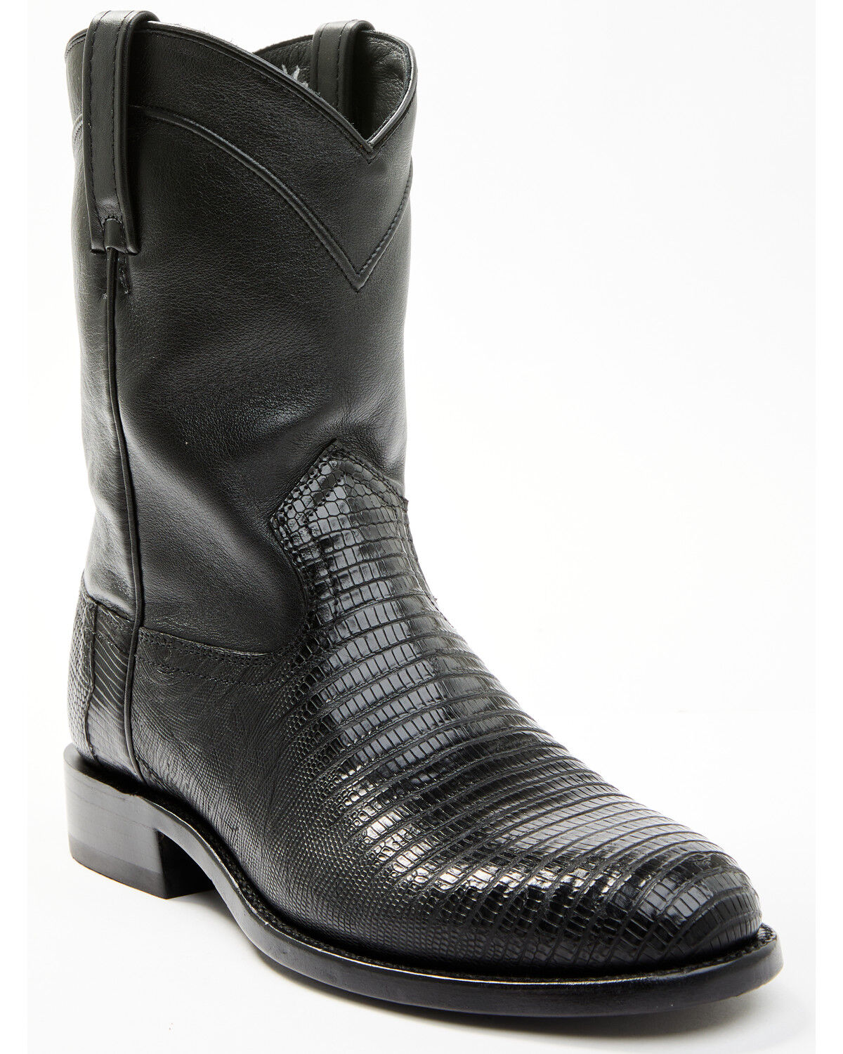Image #1 - Cody James Black 1978® Men's Carmen Exotic Teju Lizard Roper Boots - Round Toe, Black, hi-res