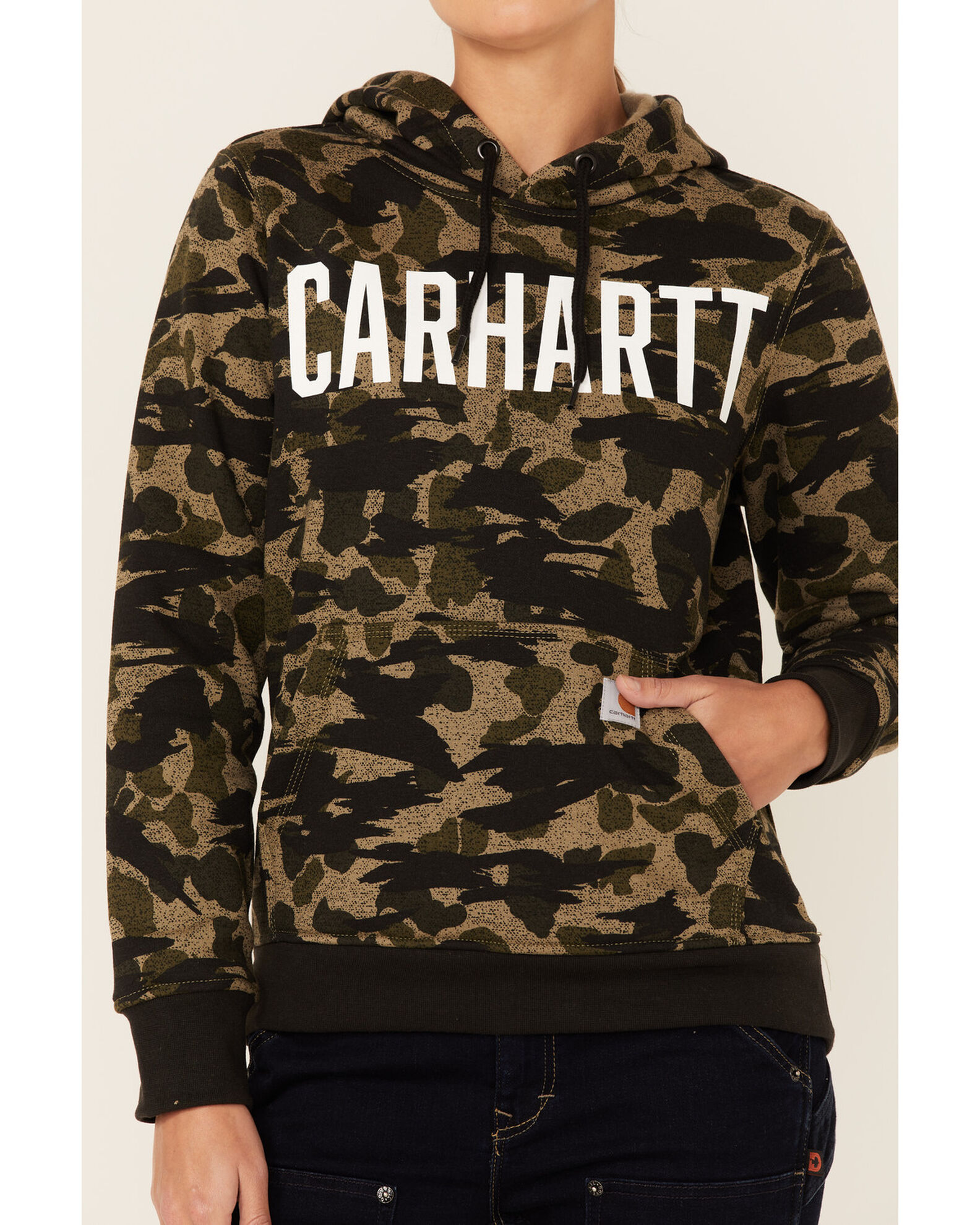 Carhartt Women s Camo Logo Pullover Hoodie Sheplers
