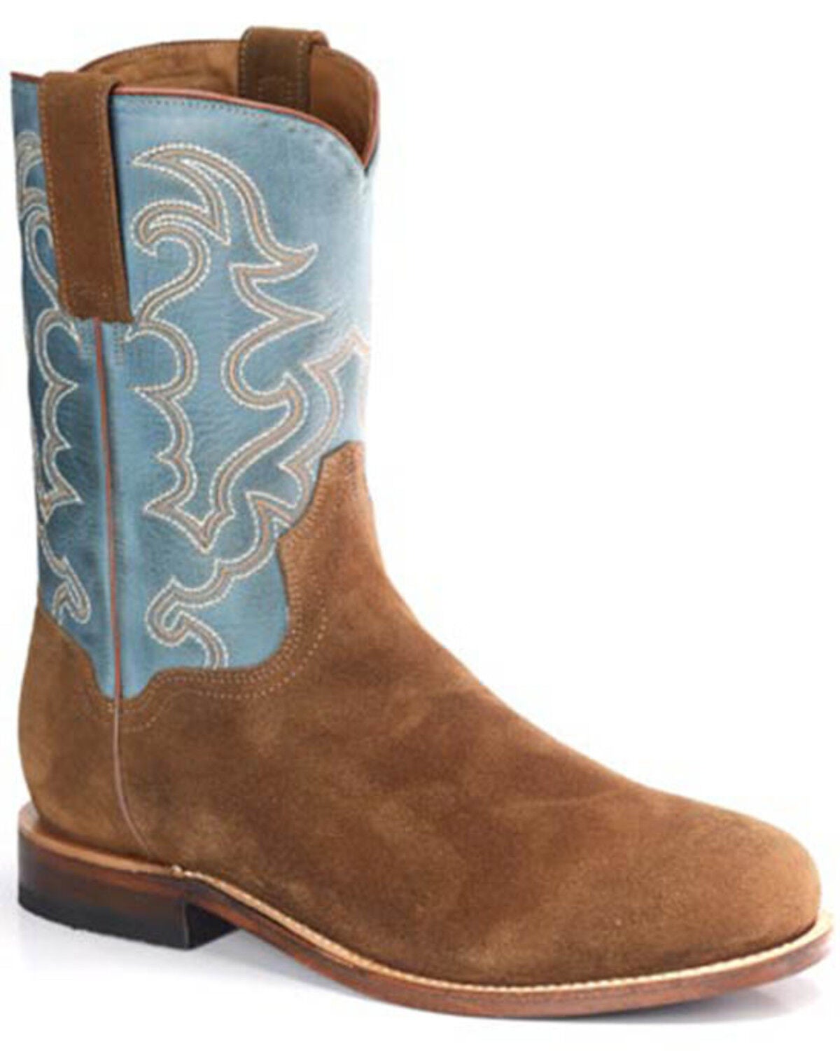 Stetson Men's Bronco Western Boots - Round Toe, Brown, hi-res