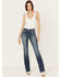 Image #3 - Grace in LA Women's Medium Wash Mid Rise Dreamcatcher Pocket Stretch Bootcut Jeans , Medium Wash, hi-res
