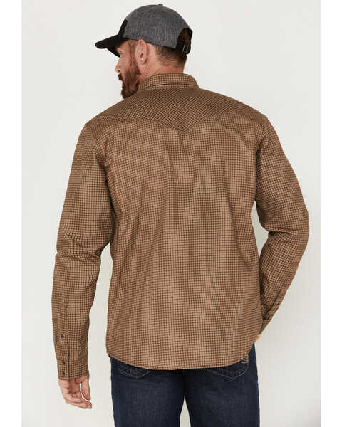 Image #4 - Cody James Men's FR Long Sleeve Snap Western Work Shirt, Brown, hi-res