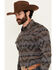 Image #2 - Cody James Men's Sebine Southwestern Print Long Sleeve Snap Flannel Shirt, Brown, hi-res