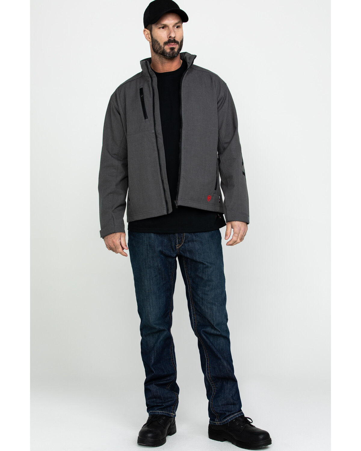 Image #6 - Ariat Men's FR Team Logo Work Jacket, Grey, hi-res
