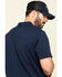 Image #5 - Hawx Men's Navy Miller Pique Short Sleeve Work Polo Shirt, Navy, hi-res