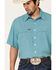 Panhandle Men's Geo Print Competition Short Sleeve Western Shirt  , Green, hi-res