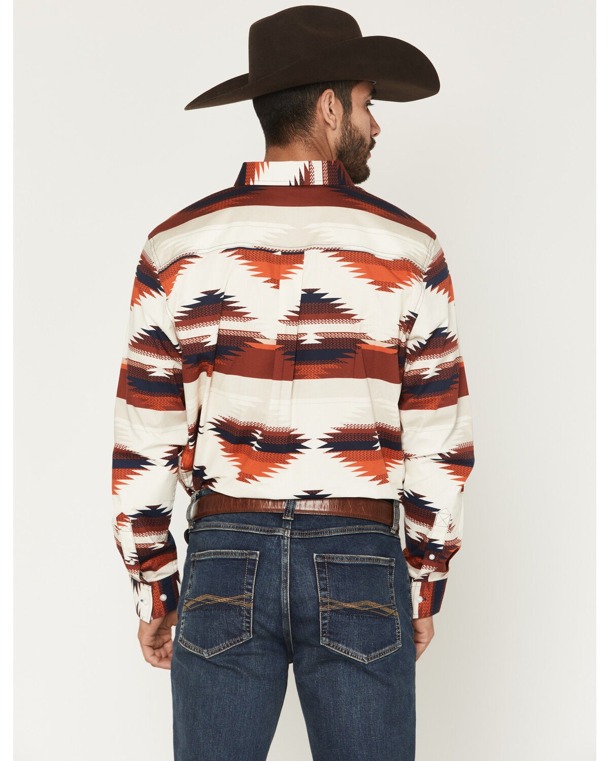 Image #4 - RANK 45&reg; Men's The Chief Southwestern Print Long Sleeve Button-Down Stretch Western Shirt, Multi, hi-res