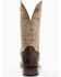 Cody James Men's Exotic Full Quill Ostrich Western Boots - Broad Square Toe, Brown, hi-res