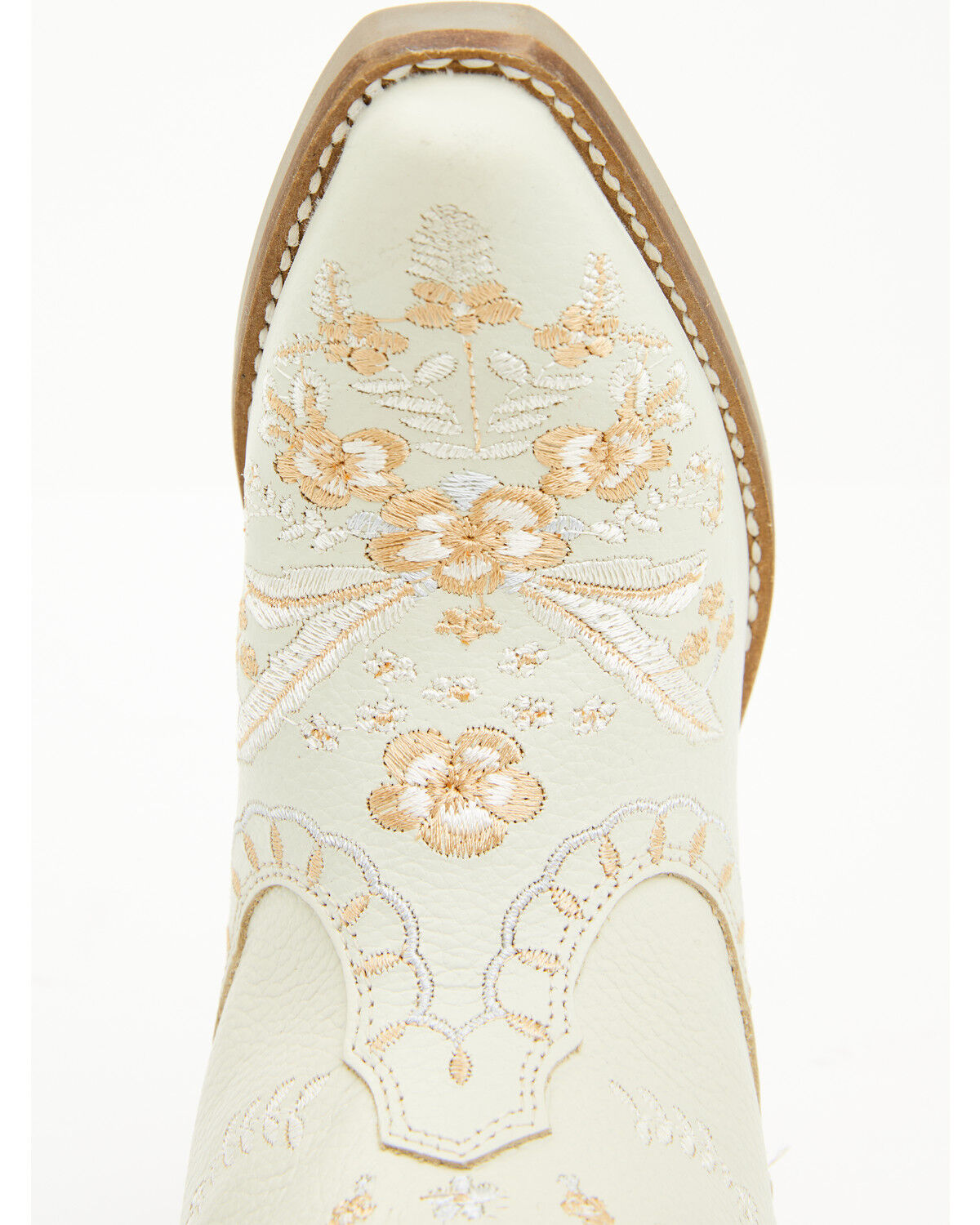 Image #6 - Dingo Girls' Full Bloom Western Boots - Snip Toe, White, hi-res