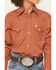 Image #3 - Ely Walker Boys' Solid Long Sleeve Snap Western Shirt, Rust Copper, hi-res