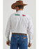 Image #4 - Wrangler Men's Mexico Logo Geo Print Long Sleeve Snap Western Shirt - Tall, White, hi-res