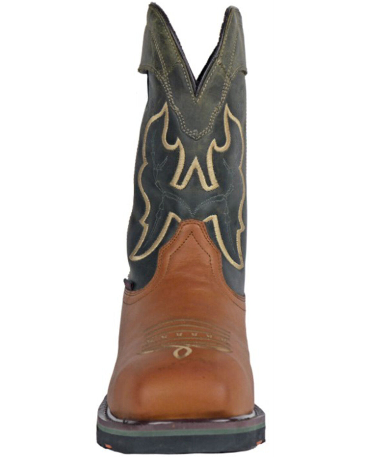 Image #4 - Hoss Men's Showdown 11" Wellington Western Work Boots - Composite Toe, Olive, hi-res