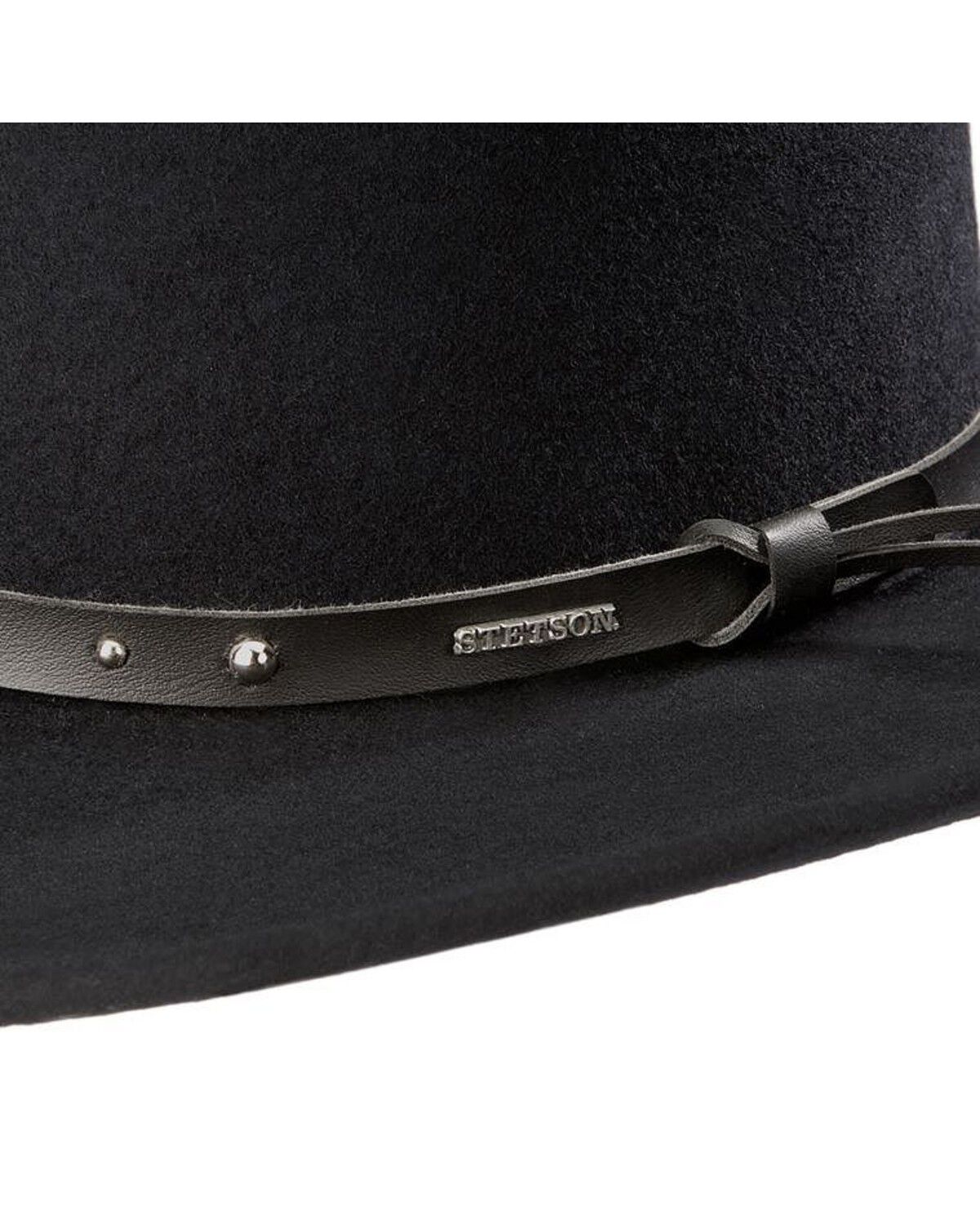 stetson black hawk crushable wool hat