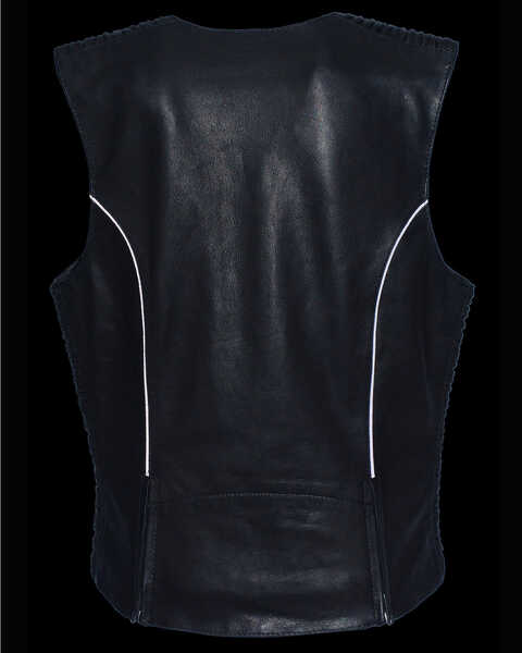Image #2 - Milwaukee Leather Women's Lightweight Crinkle Snap Front Vest - 5X, , hi-res