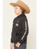 Image #3 - Ariat Boys' Logo Patriotic Graphic Hooded Sweatshirt, Black, hi-res