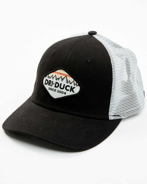 Dri-Duck Men's Hudson Tree Line Patch Baseball Hat, Black, hi-res