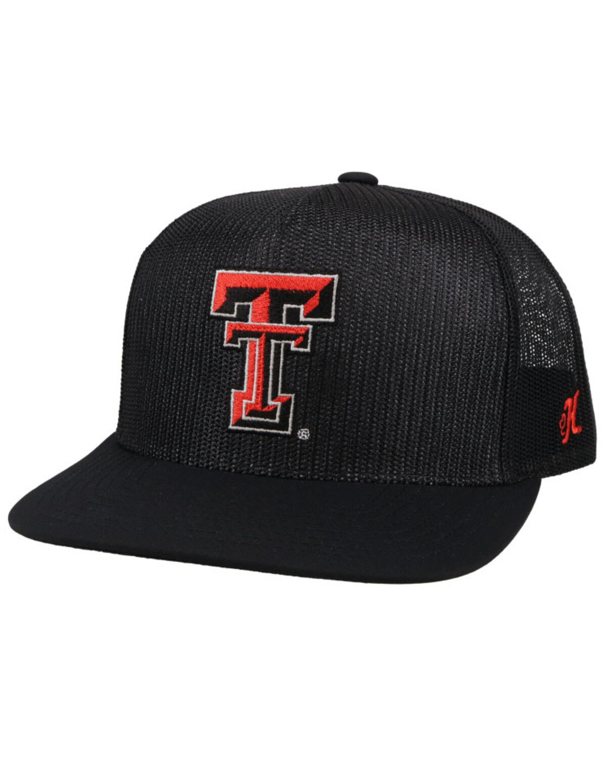 Image #1 - Hey Men's Texas Tech Logo Patch Mesh Ball Cap, Black, hi-res