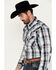 Image #2 - Cowboy Hardware Men's Hermosillo Plaid Print Long Sleeve Snap Western Shirt, Black, hi-res