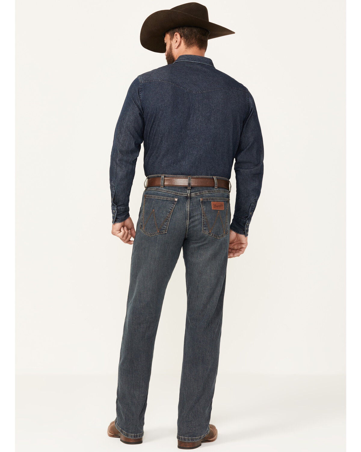 Image #3 - Wrangler Retro Men's Falls City Dark Relaxed Bootcut Jeans, Blue, hi-res
