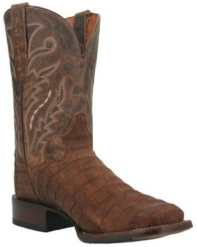 Dan Post Men's Caiman Mickey Western Boots - Wide Square Toe, Tan, hi-res