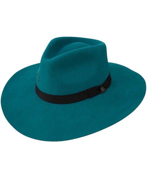 Image #1 - Charlie 1 Horse Women's Highway Wool Western Fashion Hat, Teal, hi-res