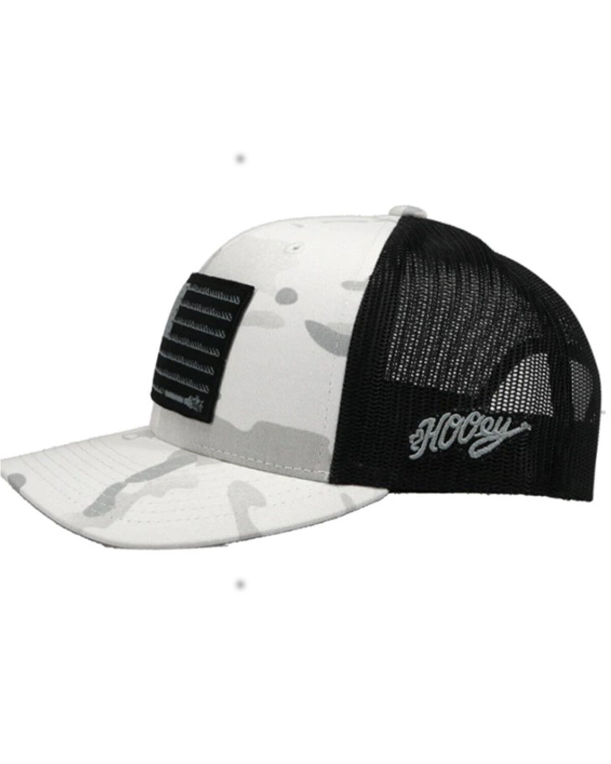 Image #4 - Hooey Men's Liberty Roper Camo Print Trucker Cap, White, hi-res
