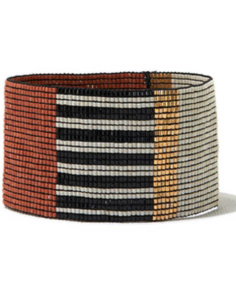 Image #1 - Ink + Alloy Women's Brooklyn Color Block And Striped Beaded Stretch Bracelet , Multi, hi-res