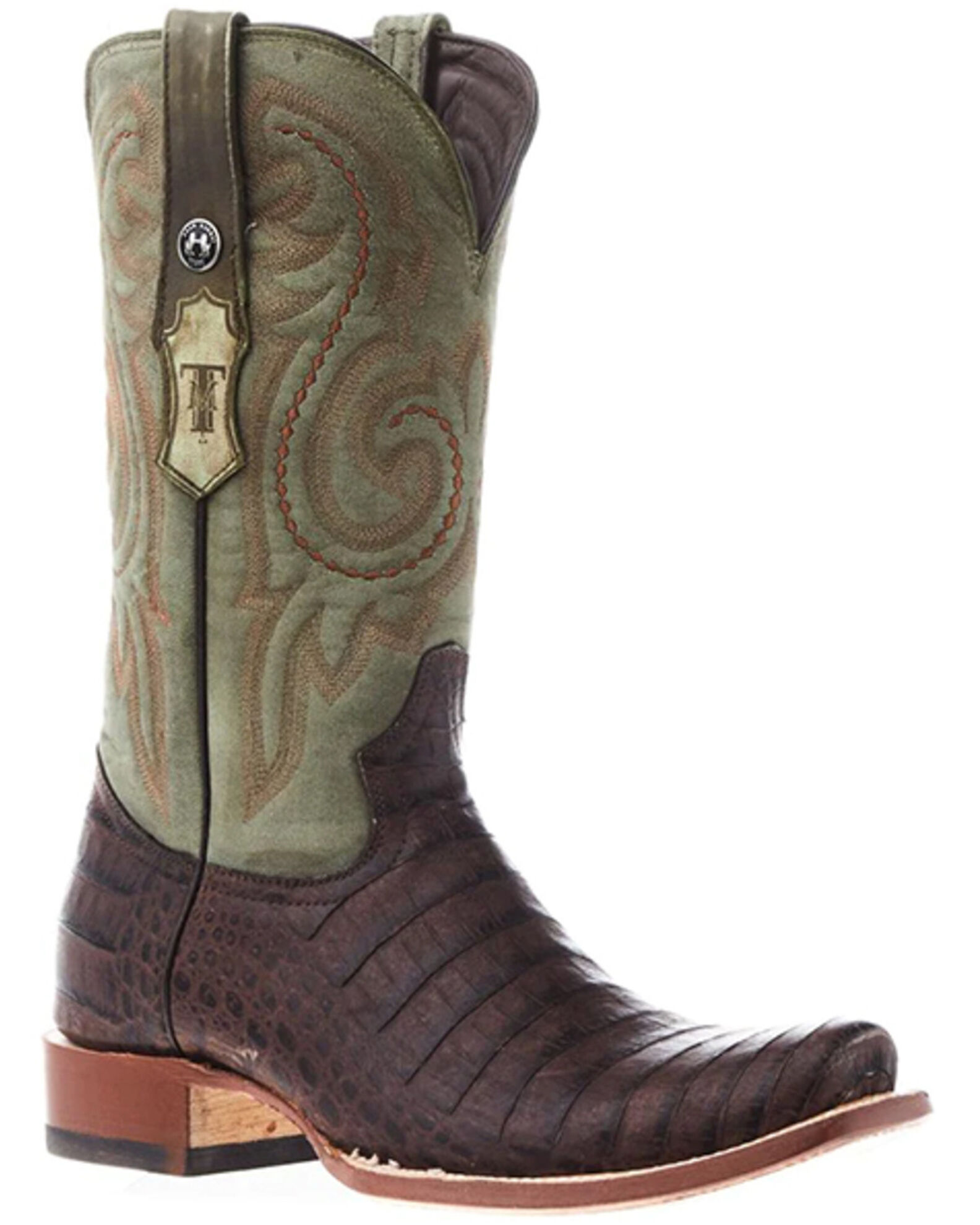 El dorado men's caiman square toe western boots sale