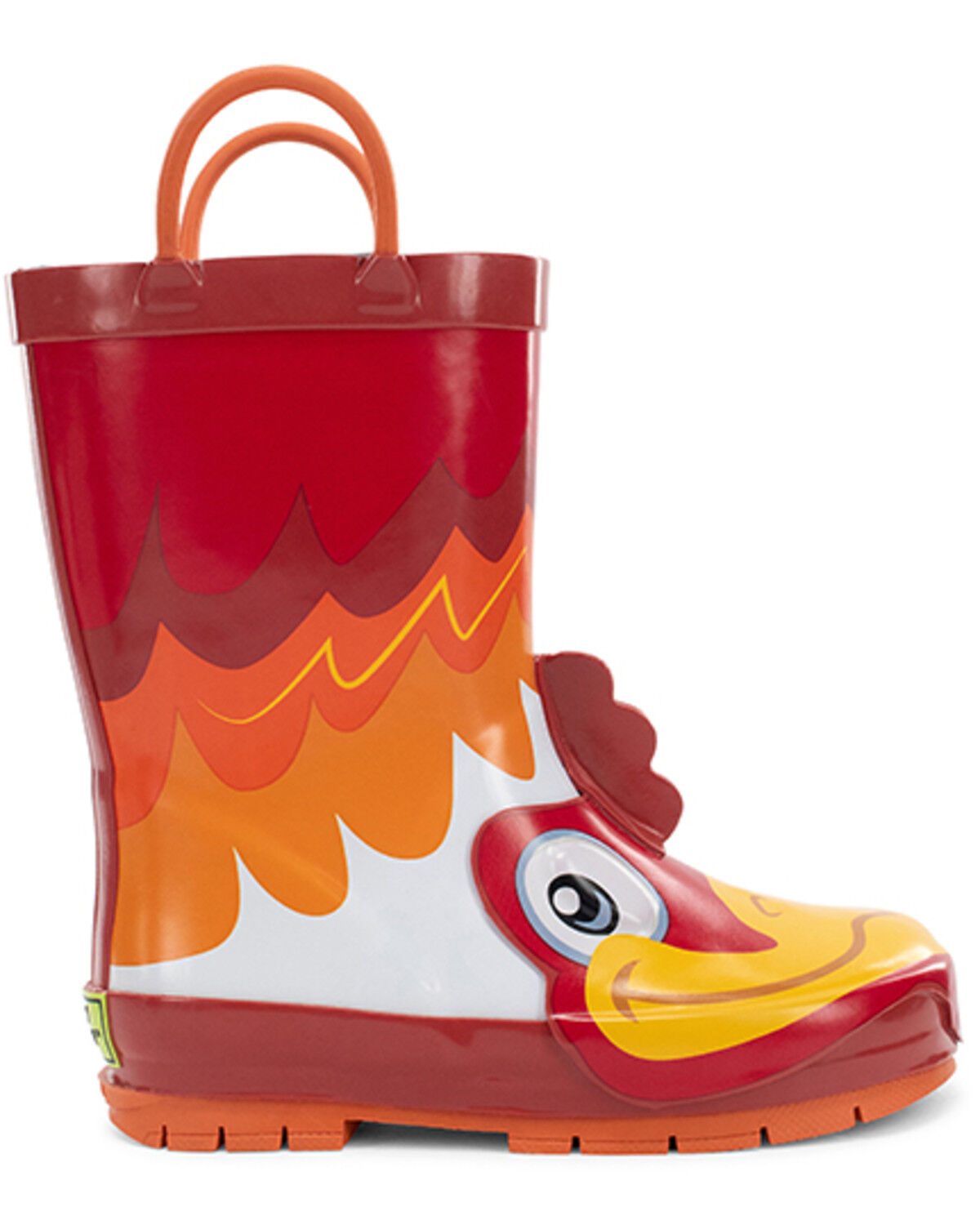 Image #2 - Western Chief Boys' Ritz Rooster Rain Boots, Red, hi-res