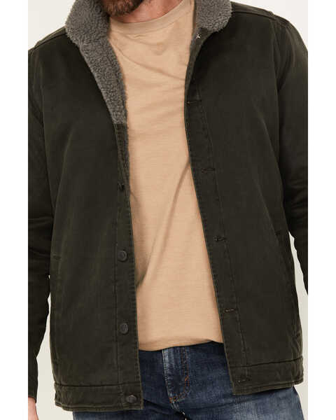 Image #3 - Brothers and Sons Men's Legacy Sherpa Lined Oil Button Down Jacket, Brown, hi-res