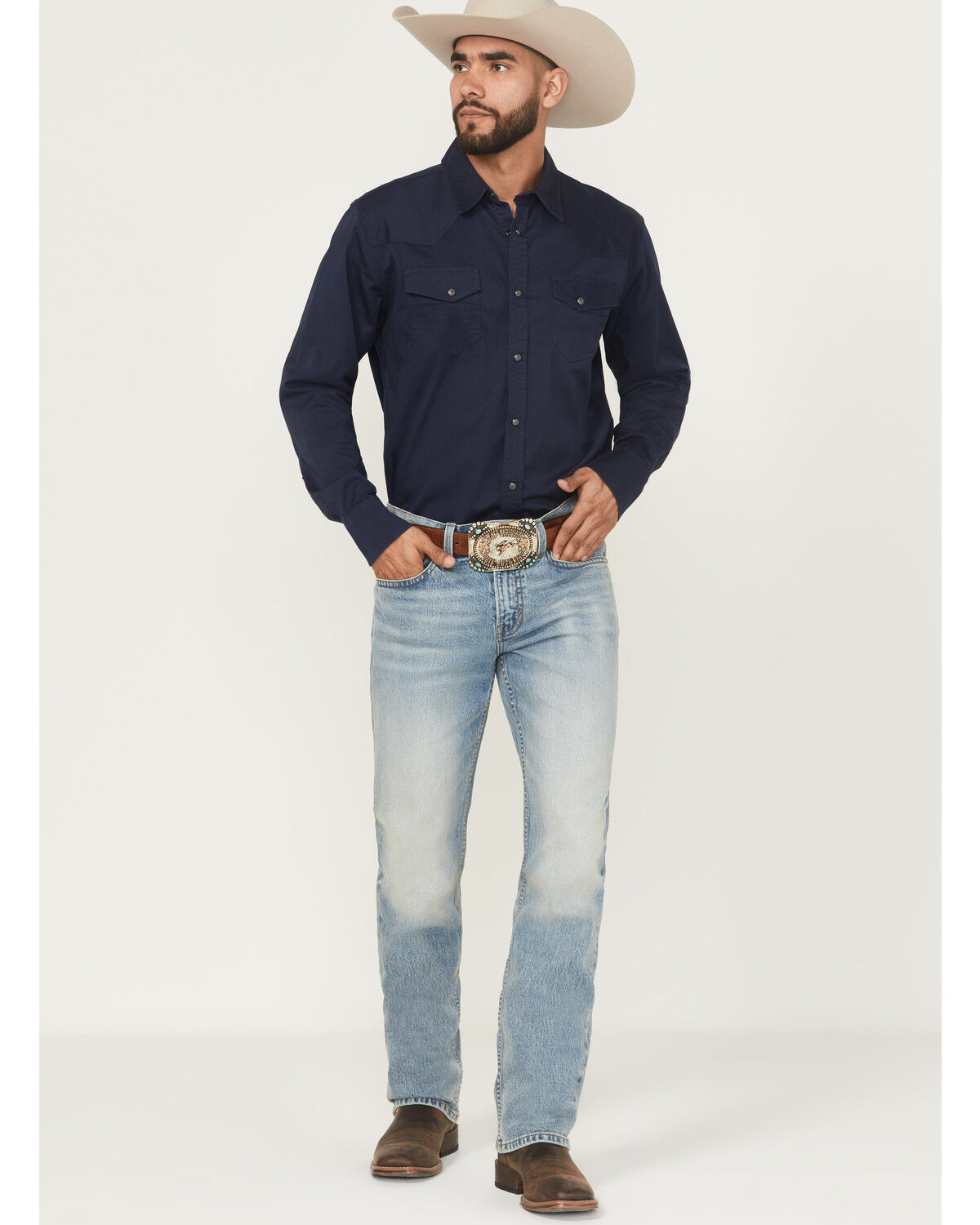 Image #1 - RANK 45® Men's Ambush Slim Straight Stretch Denim Jeans, Light Wash, hi-res