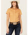 Image #1 - Wrangler Retro Women's Geo Print Short Sleeve Western Shirt , Rust Copper, hi-res