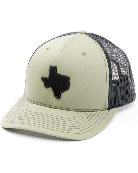 Image #1 - Oil Field Hats Men's Olive Texas Patch Mesh-Back Ball Cap , Olive, hi-res