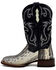 Dan Post Women's Exotic Karung Snake Western Boot - Broad Square Toe , Black, hi-res