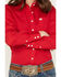 Cinch Women's Solid Red Button-Down Western Shirt, Red, hi-res