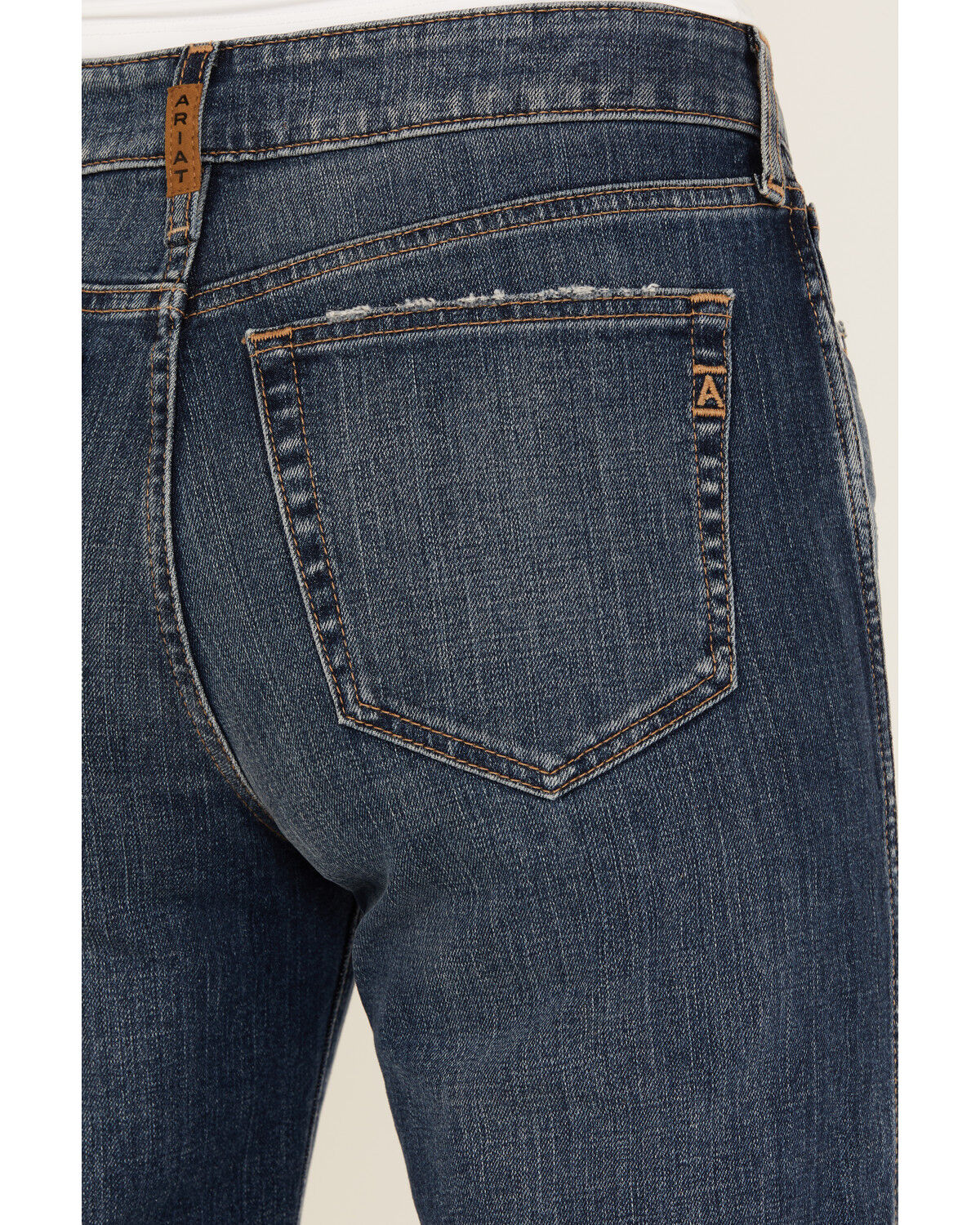 Image #4 - Ariat Women's Bridle Dark Wash High Rise Slim Straight Stretch Denim Jeans, Dark Wash, hi-res
