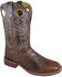 Image #1 - Smoky Mountain Men's Blake Western Boots - Broad Square Toe, Brown, hi-res