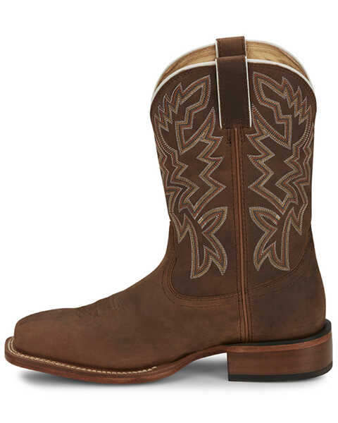 Image #3 - Justin Men's Frontier Western Boots - Broad Square Toe, Brown, hi-res