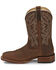 Image #3 - Justin Men's Frontier Western Boots - Broad Square Toe, Brown, hi-res