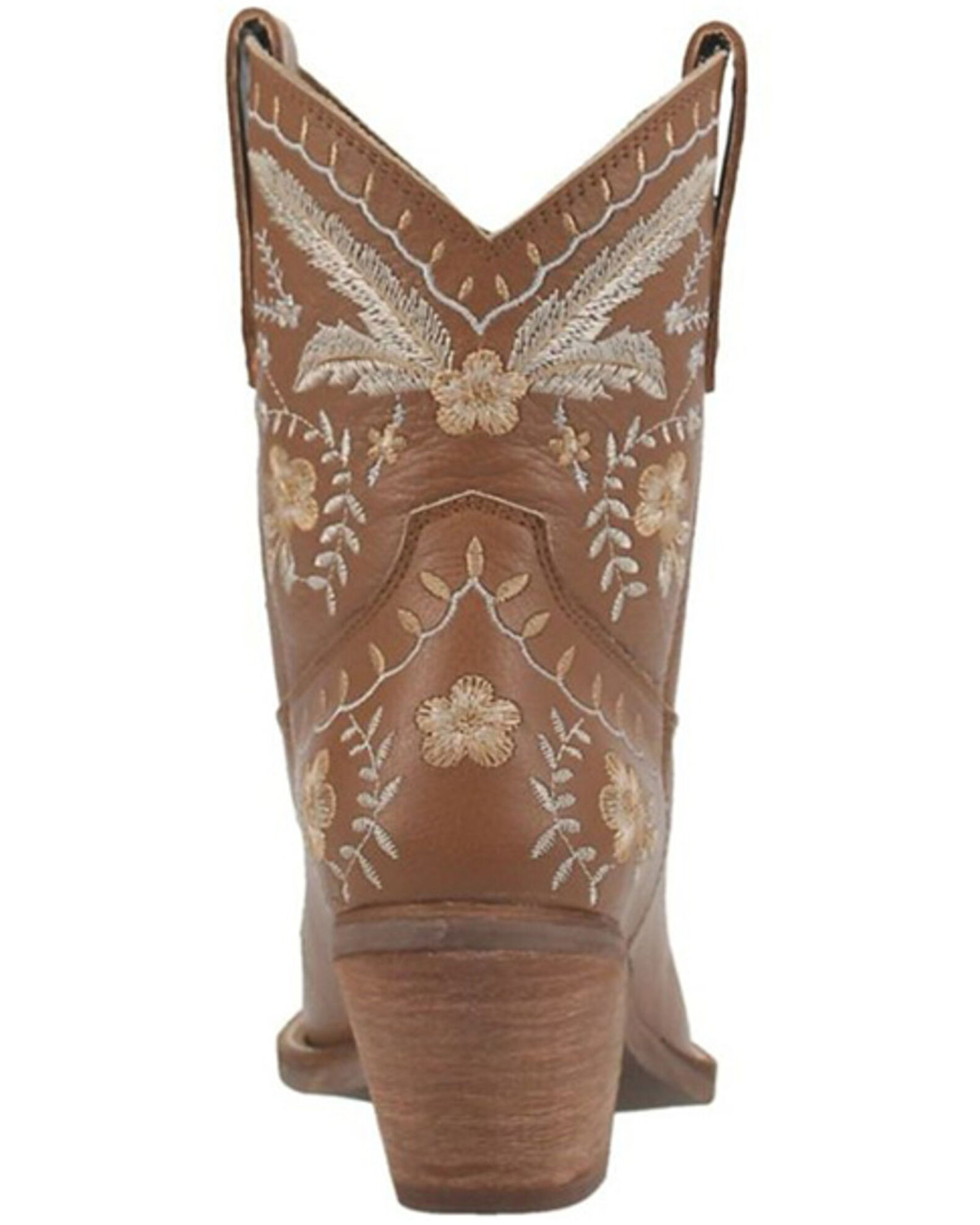 Image #5 - Dingo Women's Primrose Embroidered Western Booties - Snip Toe, Brown, hi-res