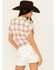 Image #4 - Shyanne Women's Short Sleeve Tie Front Camp Shirt, Brick Red, hi-res
