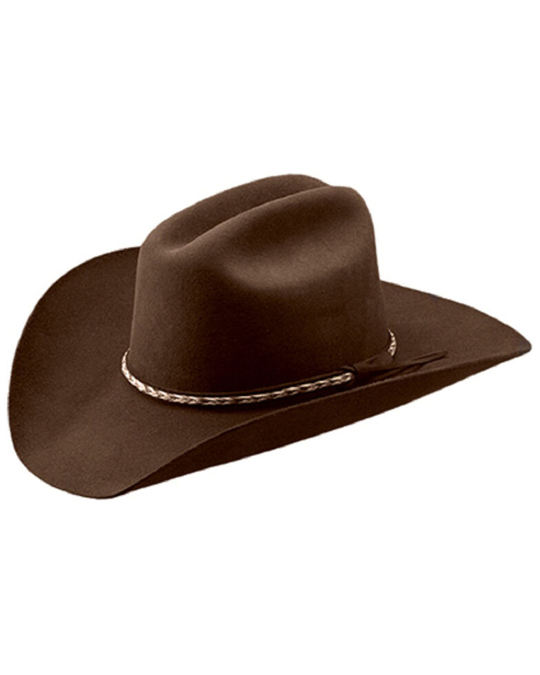 Master Hatters Men's Bandit 3X Wool Felt Cowboy Hat, Cordovan, hi-res