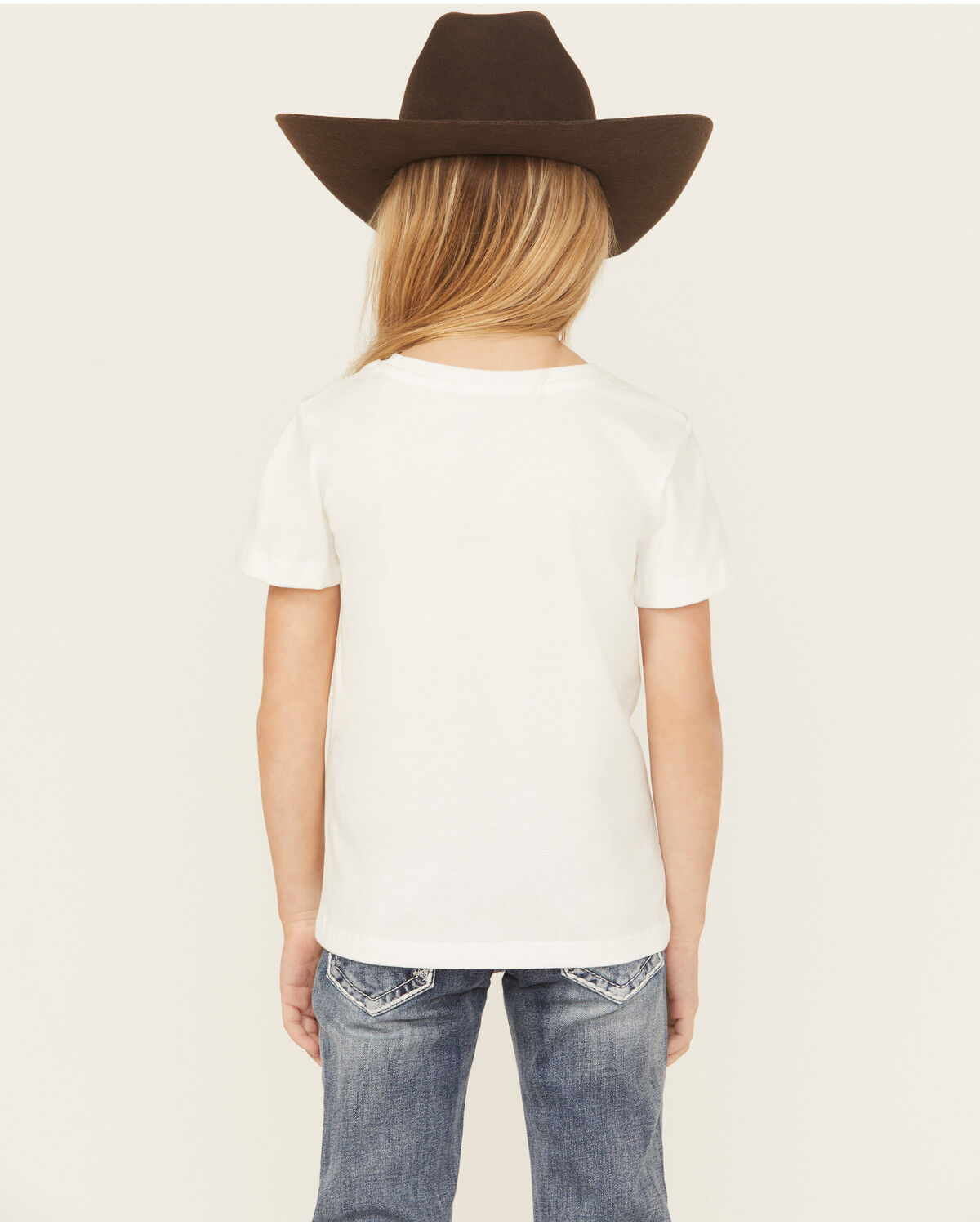 Image #4 - Wrangler X Lainey Wilson Girls' Hang Tight Short Sleeve Graphic Tee, White, hi-res
