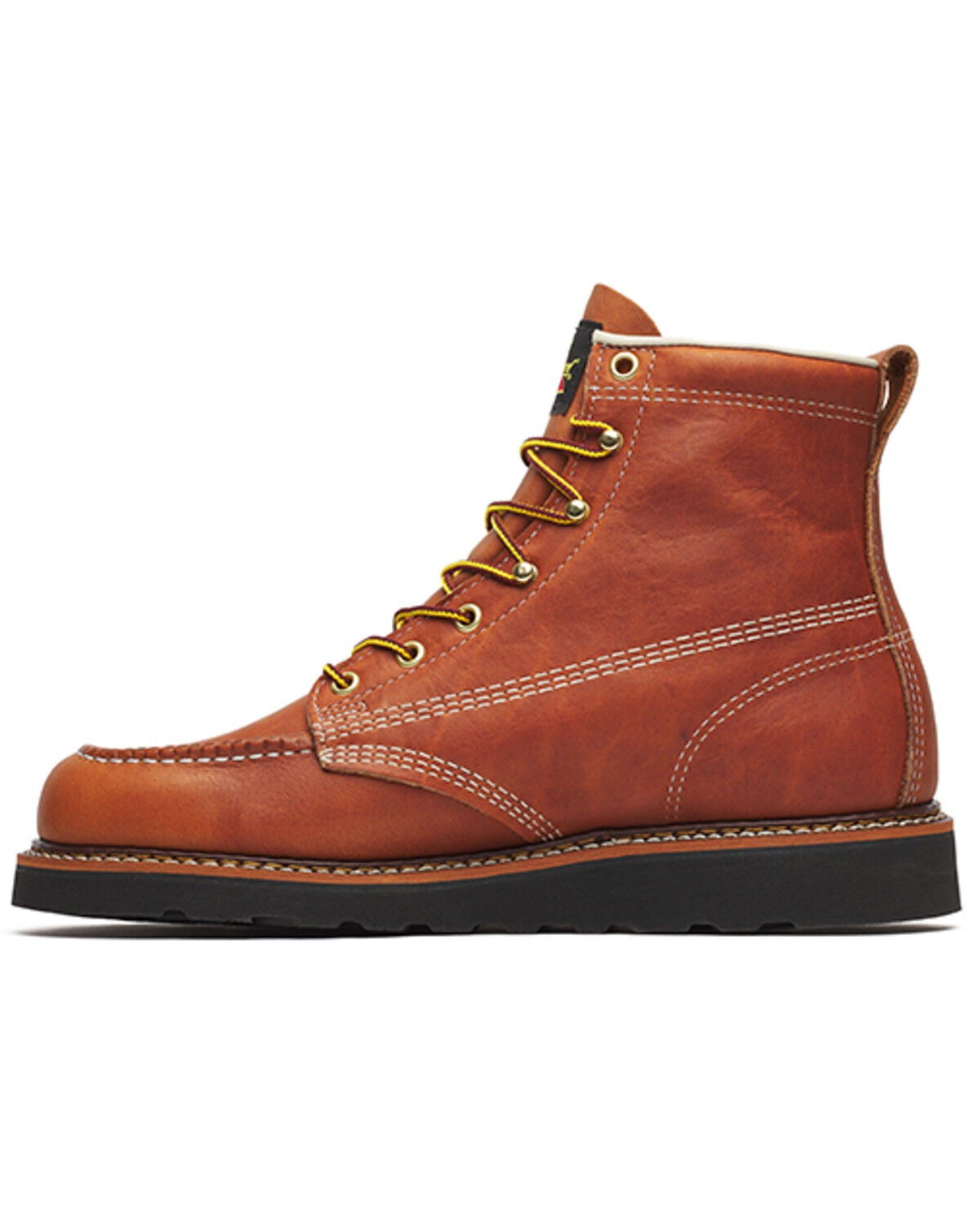 Image #3 - Thorogood Men's 6" American Heritage MAXWear Moc Wedge Work Boots - Soft Toe, Brown, hi-res