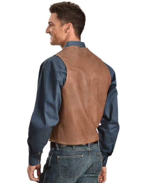 Scully Lamb Leather Vest, Antique Brown, hi-res
