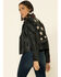 Image #1 - Mauritius Women's Christy Scatter Star Leather Jacket , Black, hi-res