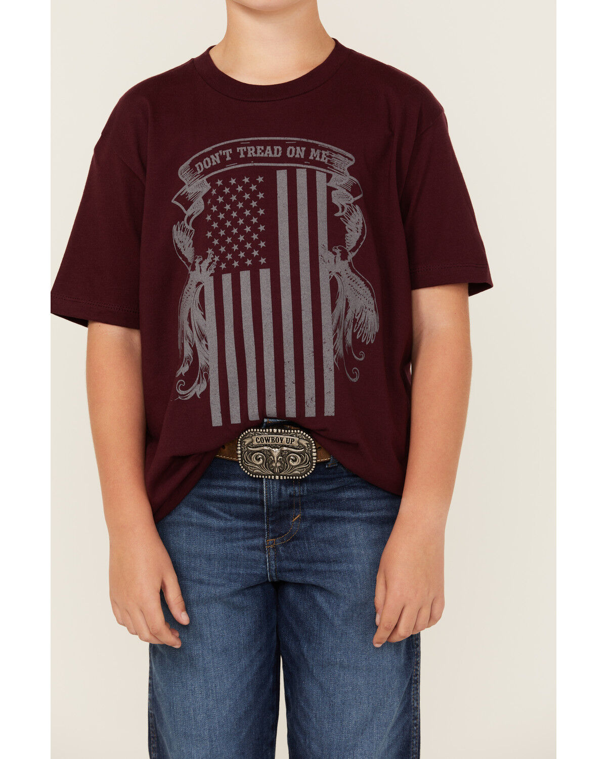 Image #3 - Cody James Boys' Tread Flag Print Short Sleeve Graphic T-Shirt, Red, hi-res