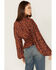 Image #4 - Jen's Pirate Booty Women's Floral Print Long Sleeve Wildflower Tarot Top, Rust Copper, hi-res